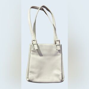 Stone Mountain Light Blue Faux Leather Shoulder Bag Purse Triple Compartment